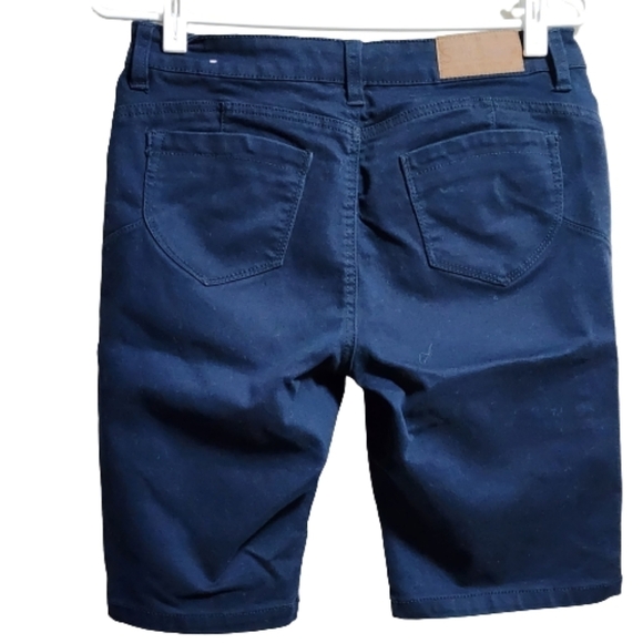 Suko jeans streched denim bermuda butt lift color dark blue - Picture 2 of 5